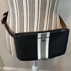 Michael Kors Black and White Belt Bag